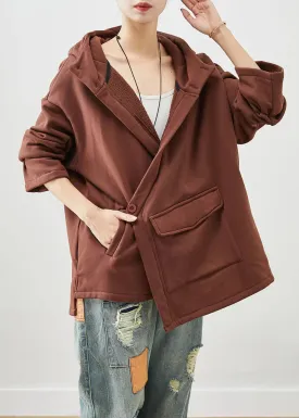 Asymmetrical Oversized Warm Fleece Jacket