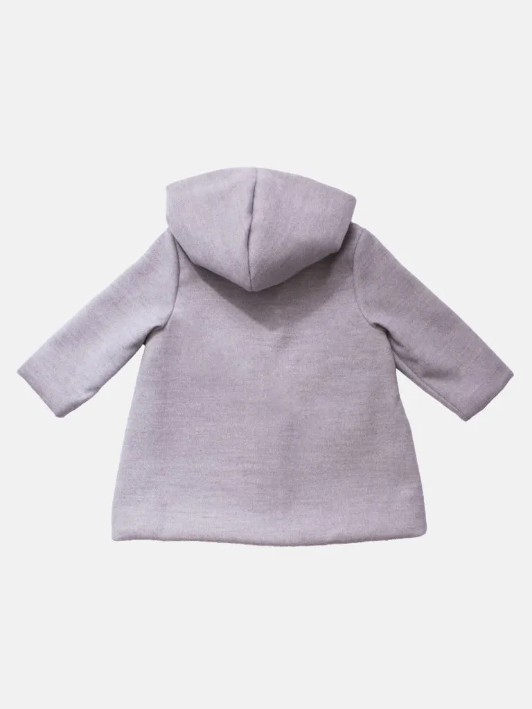 Baby Girl Luxury Winter Hooded Spanish Coat - Grey