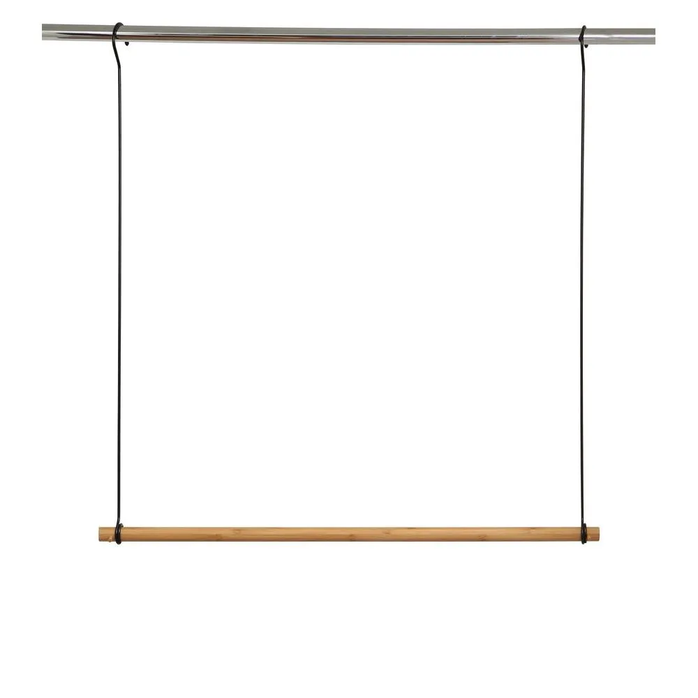 Bamboo Wardrobe Double Hanging Clothes Rail