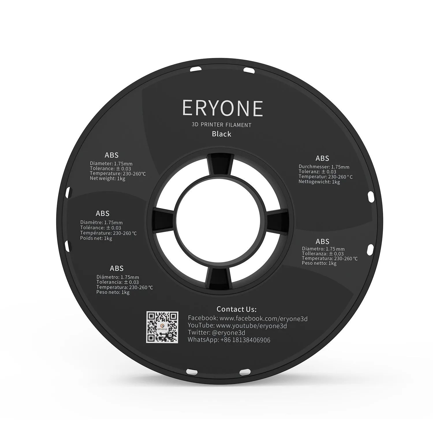 Bundle Sale- ERYONE ABS 3D Filament 1kg  FREE SHIPPING(MOQ:10 Rolls,Can Mix Color)