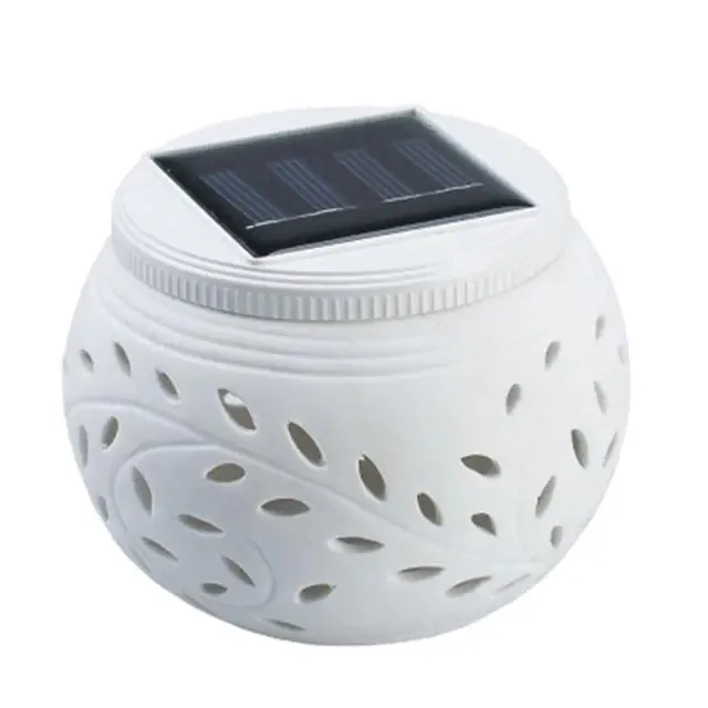 Ceramic Colour-Changing Solar Lamp