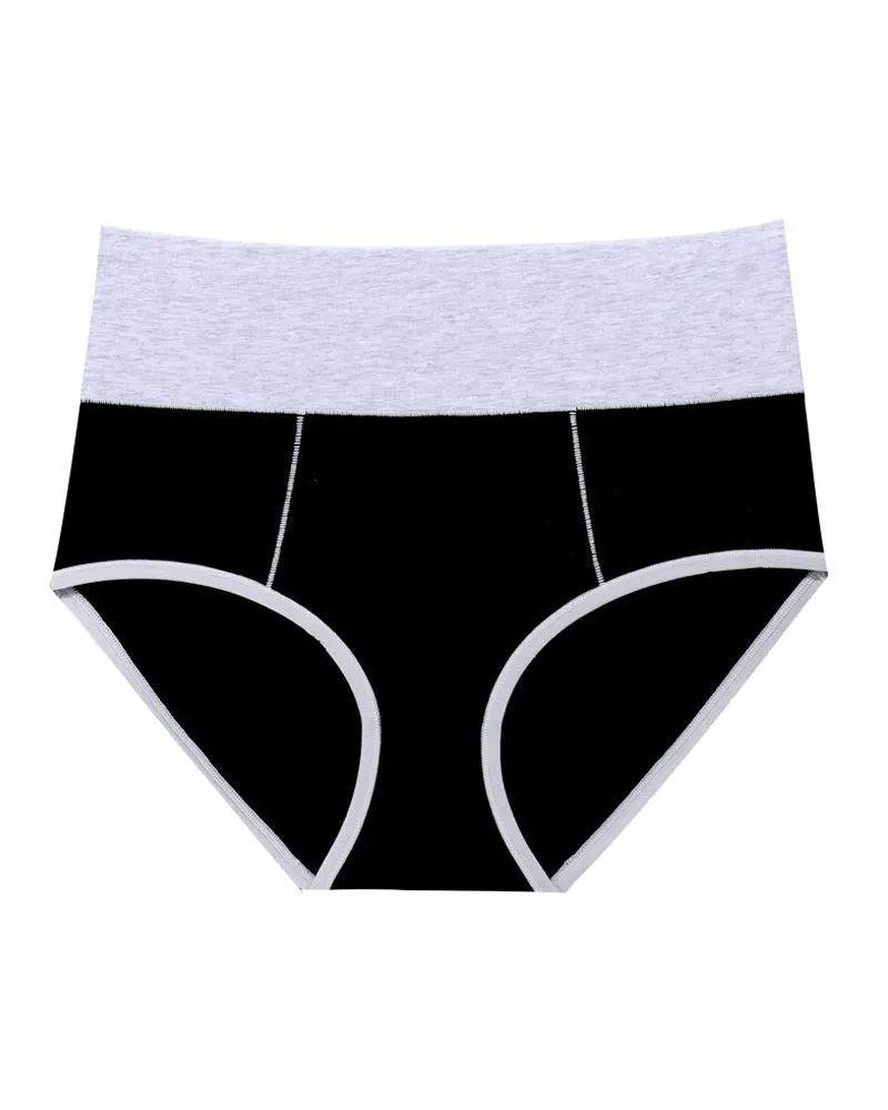 Color Block High Waist Skinny Panties