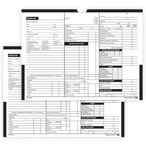 Color Top #237 Deal Jackets - 12" × 9" Size - 32# White Kraft Paper (7 Pt.) - Professional Printed Document Organization Solution - Unwrapped (500/Pack)