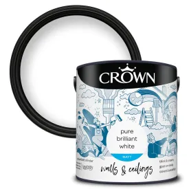 Crown Walls & Ceilings Matt Emulsion Paint | Brilliant White