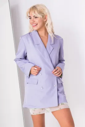 Daisy Street Relaxed Tailored Blazer with Pearl Buttons