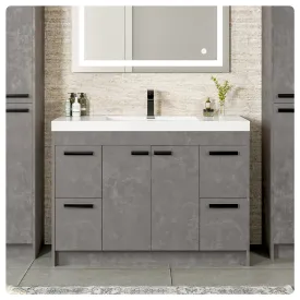 Eviva Lugano 48" Bathroom Vanity Single Sink Integrated and Acrylic Countertop New