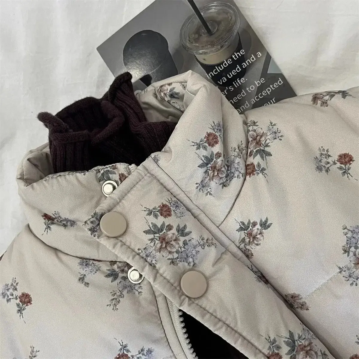 Floral Print Winter Padded Jacket