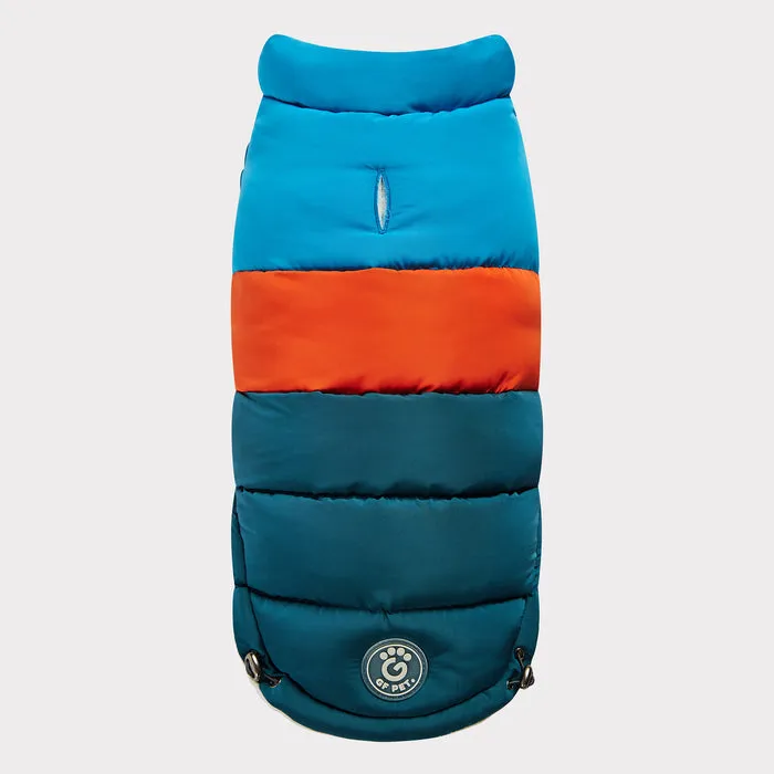 GF Pet Color Block Puffer - Dark Teal for Dogs