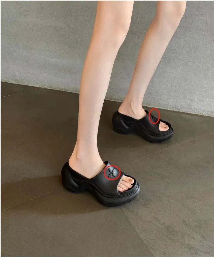 Grape Mom Studiolee Height Increasing Artifact Fashionable Fine Lightweight New Eva Platform Sandals for Women Summer Outdoor Wear