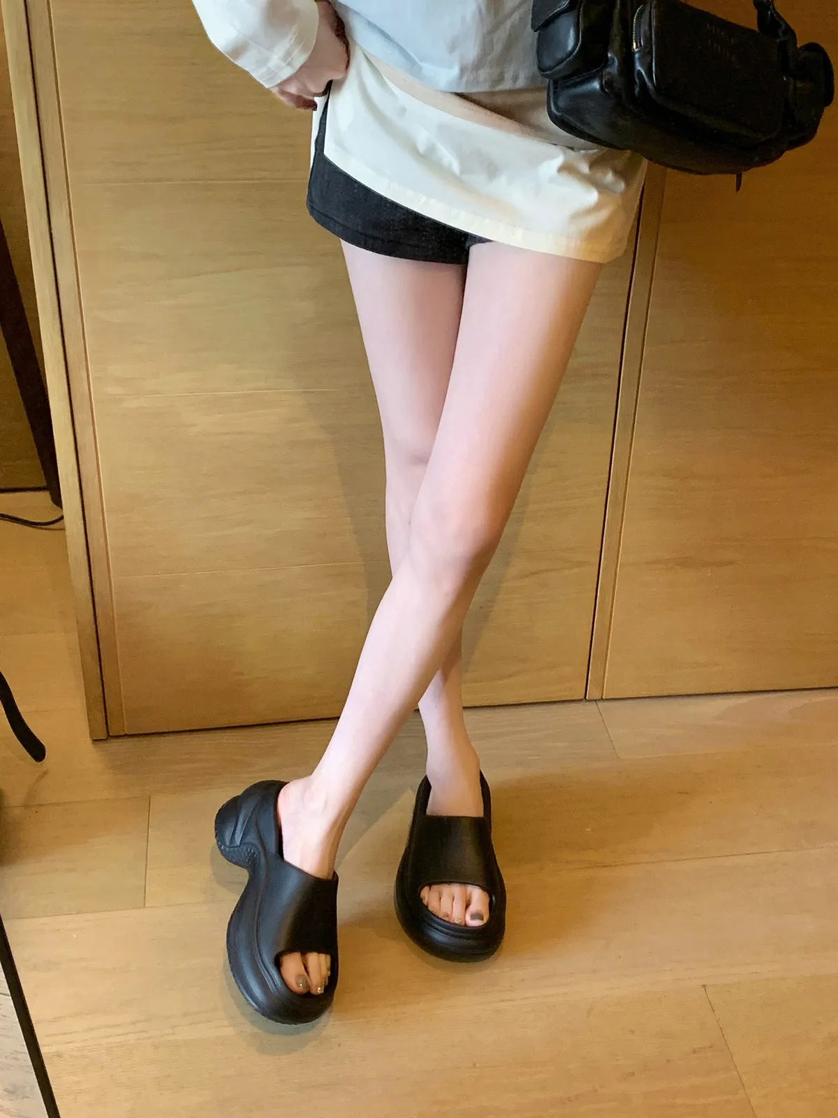 Grape Mom Studiolee Height Increasing Artifact Fashionable Fine Lightweight New Eva Platform Sandals for Women Summer Outdoor Wear