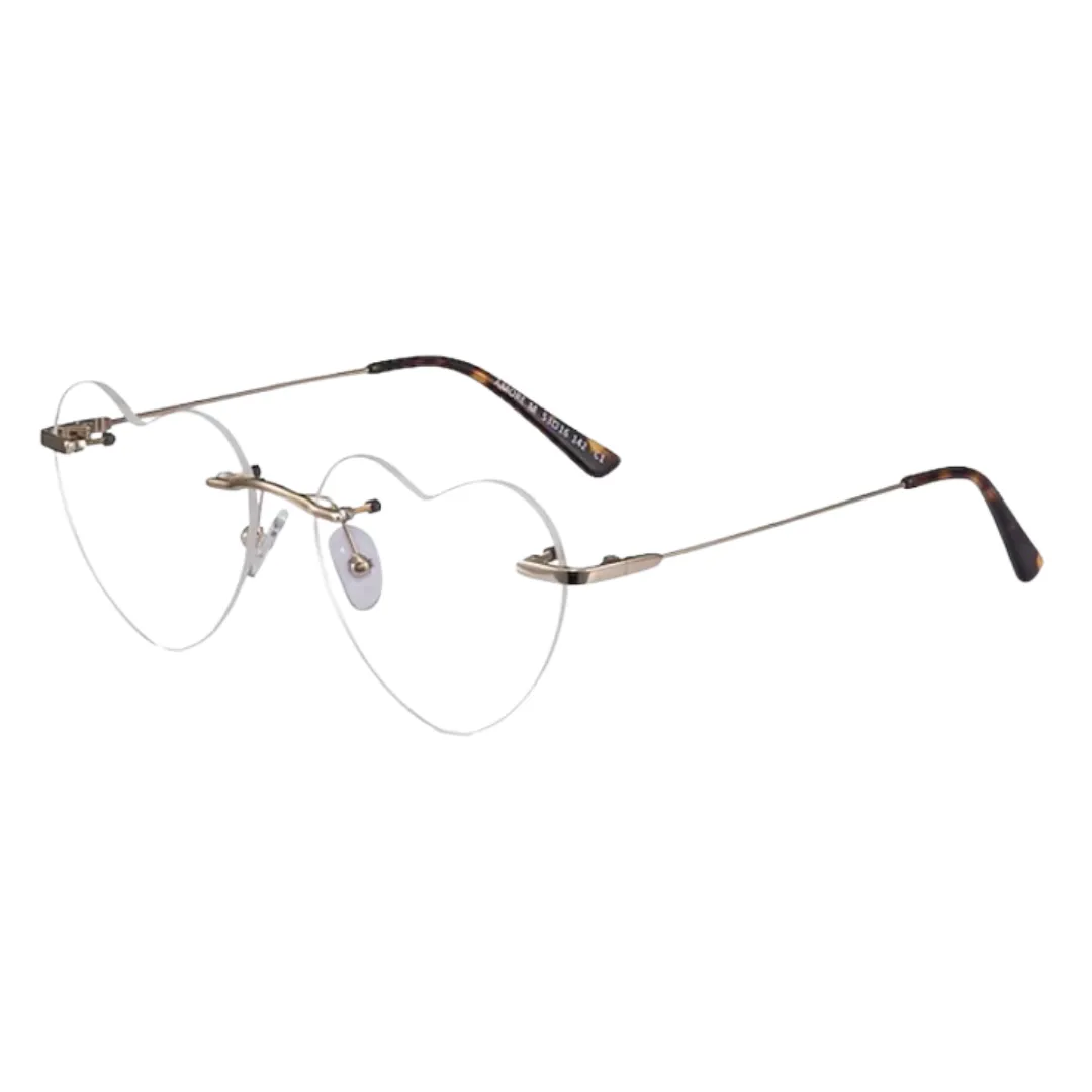 Heart-Shaped Rimless Glasses – Fun, Fashionable, and Lightweight