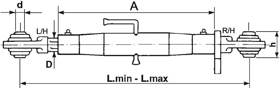 High Quality Top Link CAT 2-2 - L max 790mm