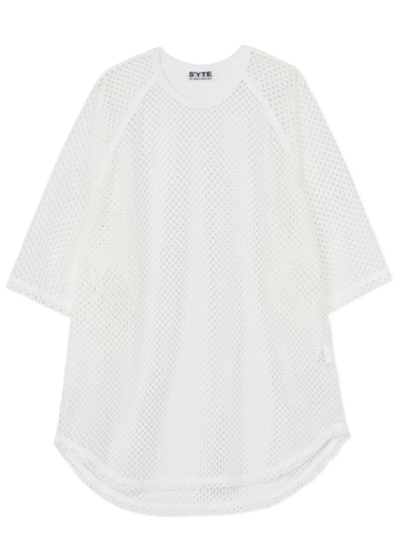 HONEYCOMB MESH BIG RAGLAN SLEEVE PULLOVER