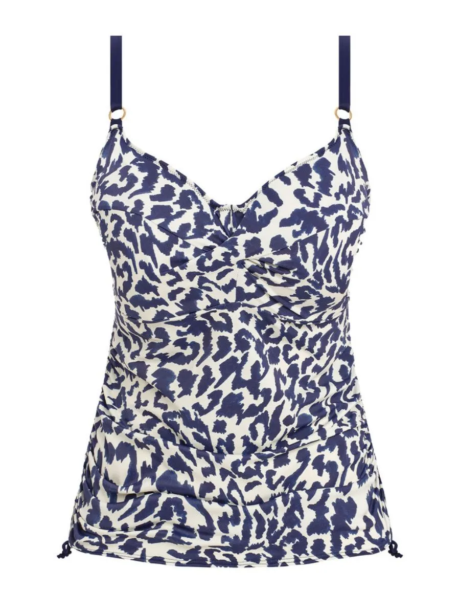 Hope Bay Twist Front Tankini - French Navy