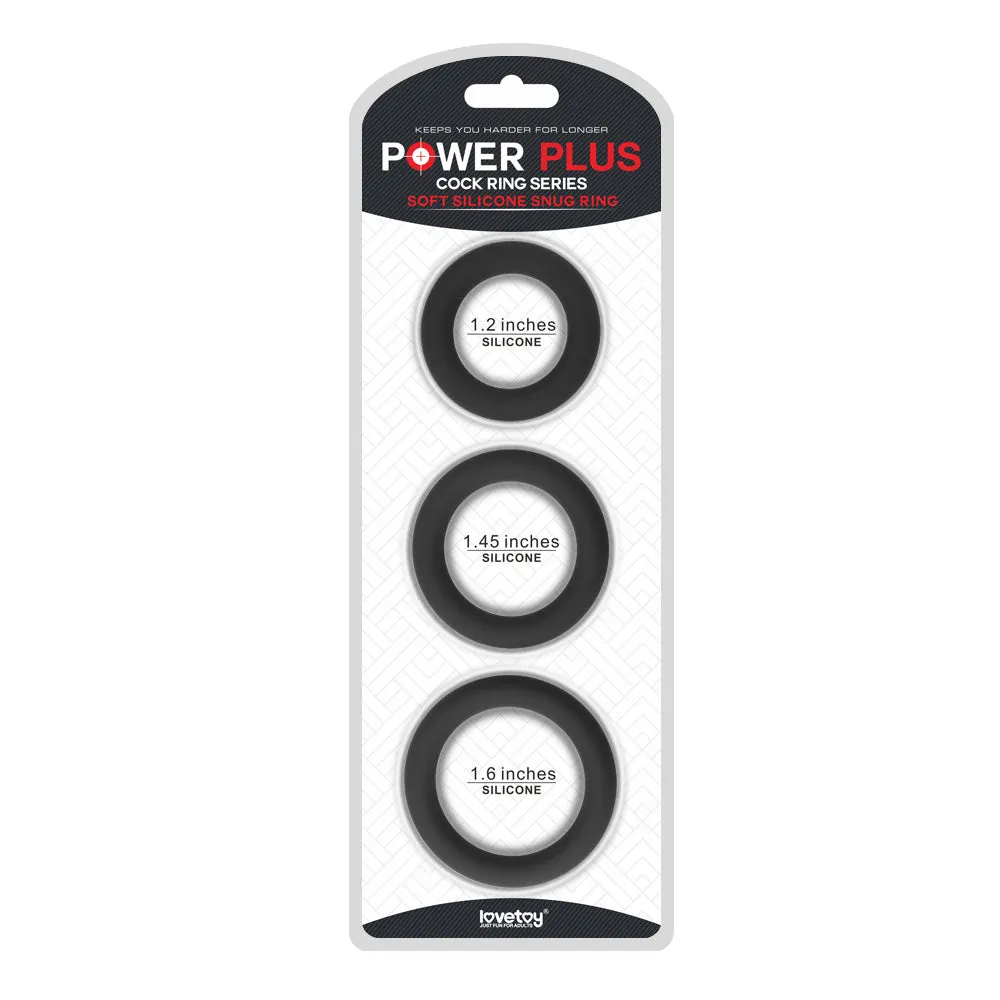 Lovetoy Power Plus Soft Silicone Snug Ring Set