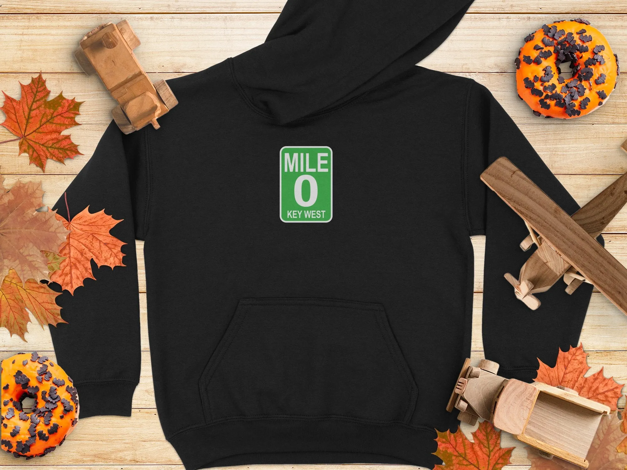 Mile 0 Key West Road Sign Design Graphic Sweatshirts