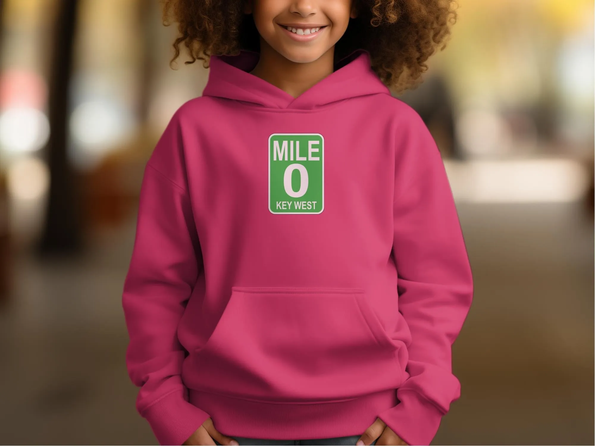 Mile 0 Key West Road Sign Design Graphic Sweatshirts