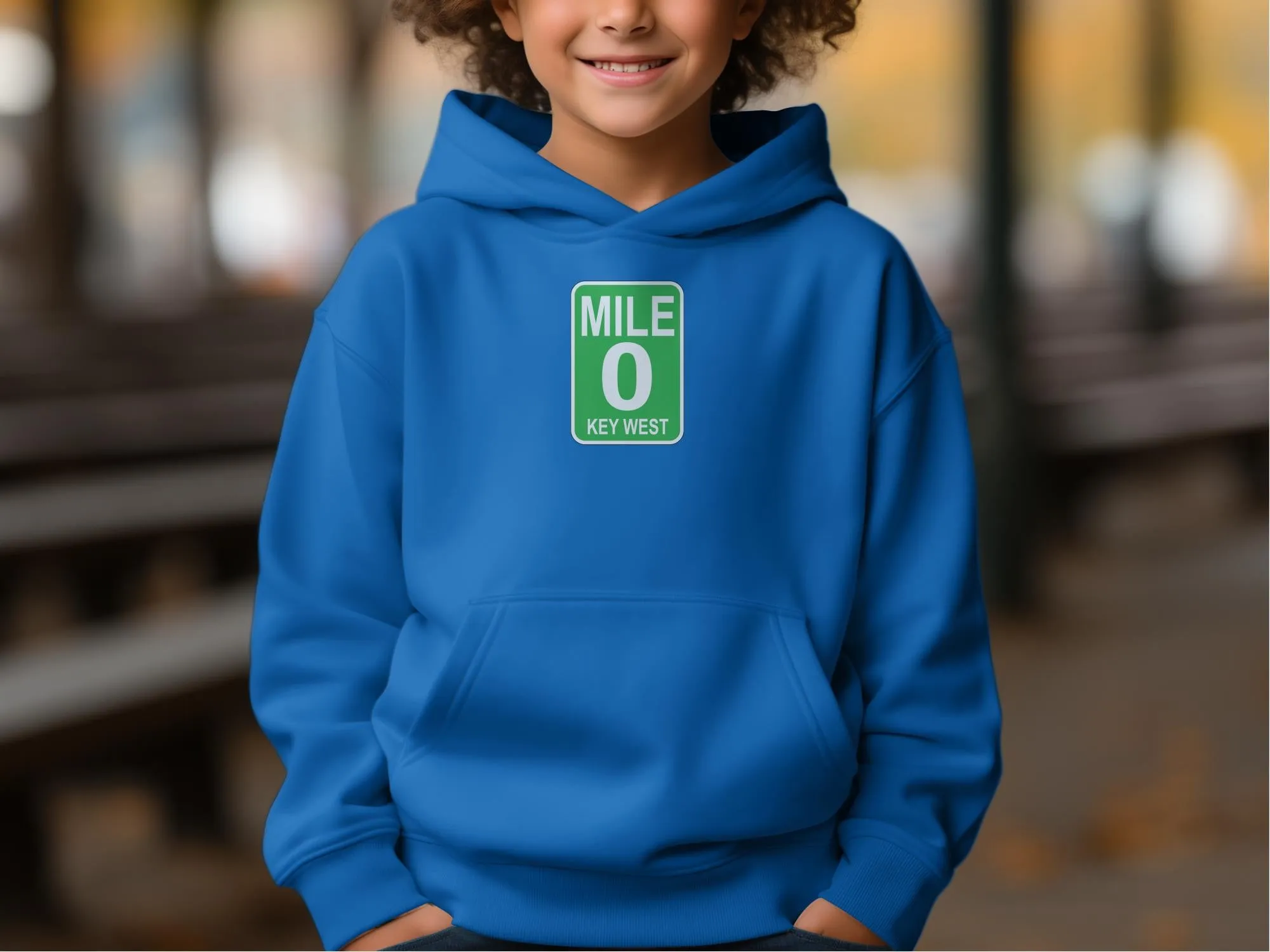 Mile 0 Key West Road Sign Design Graphic Sweatshirts