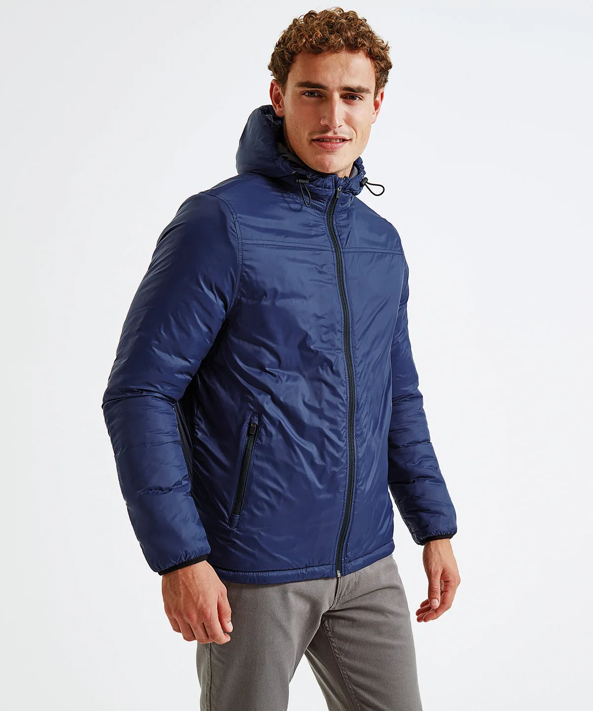 Navy/Charcoal - Men's padded wind jacket