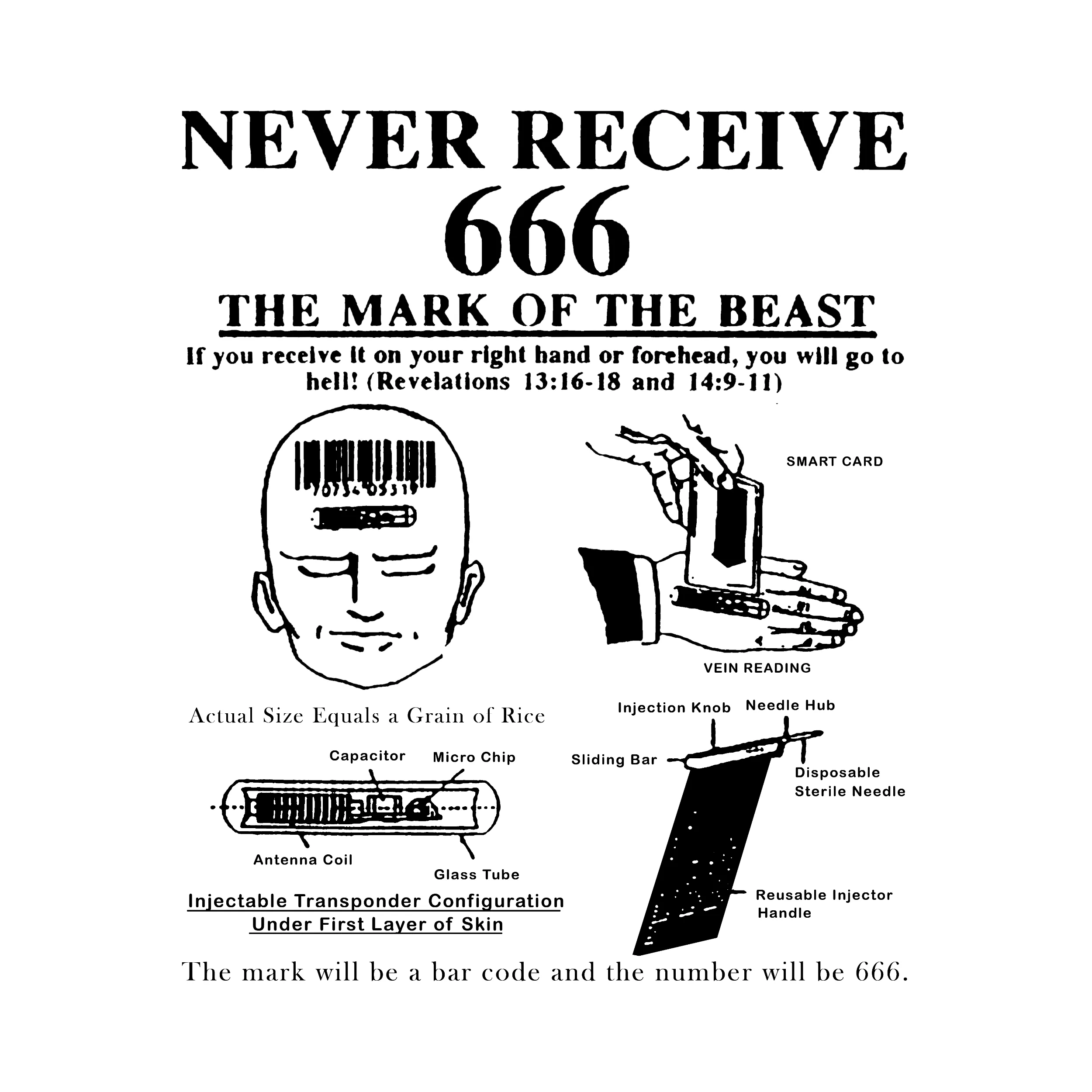 Never Receive 666 Slim Fit Tee