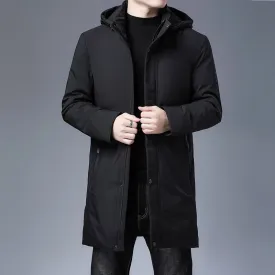 Padded Brand Casual Fashion Thick Warm Men Long Parka Winter Jacket With Hood Windbreaker Coats Mens Clothing