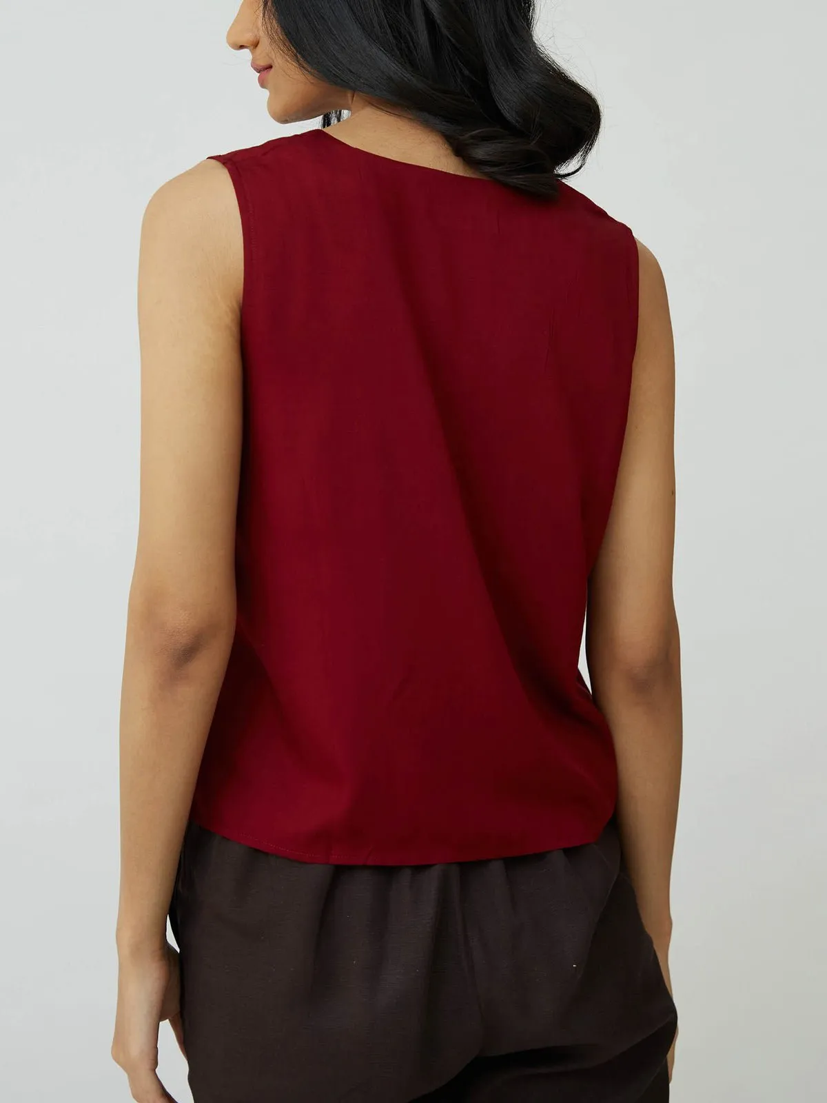 Shell V-Neck Top