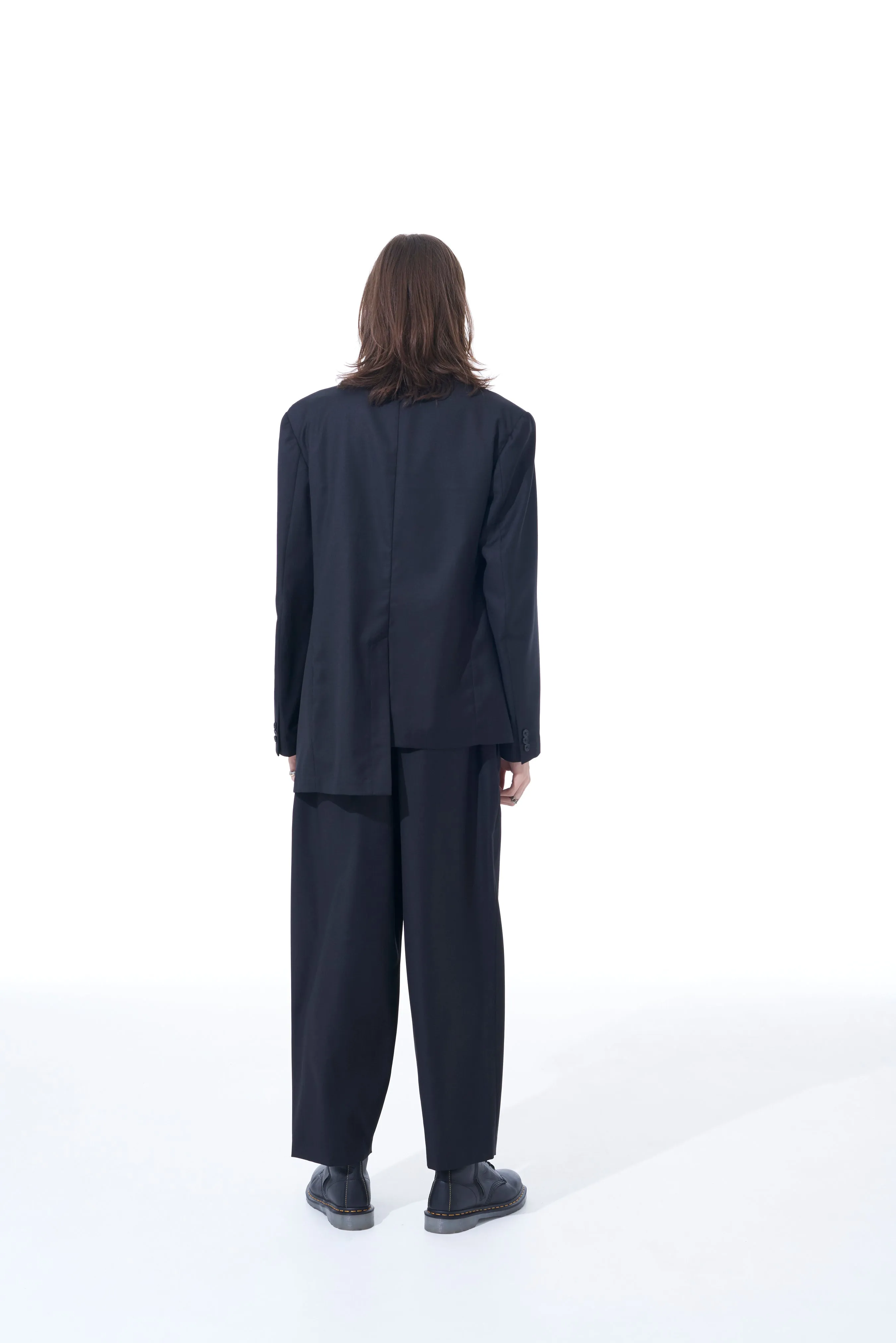 T/W GABARDINE 2-TUCK TAPERED BELT PANTS