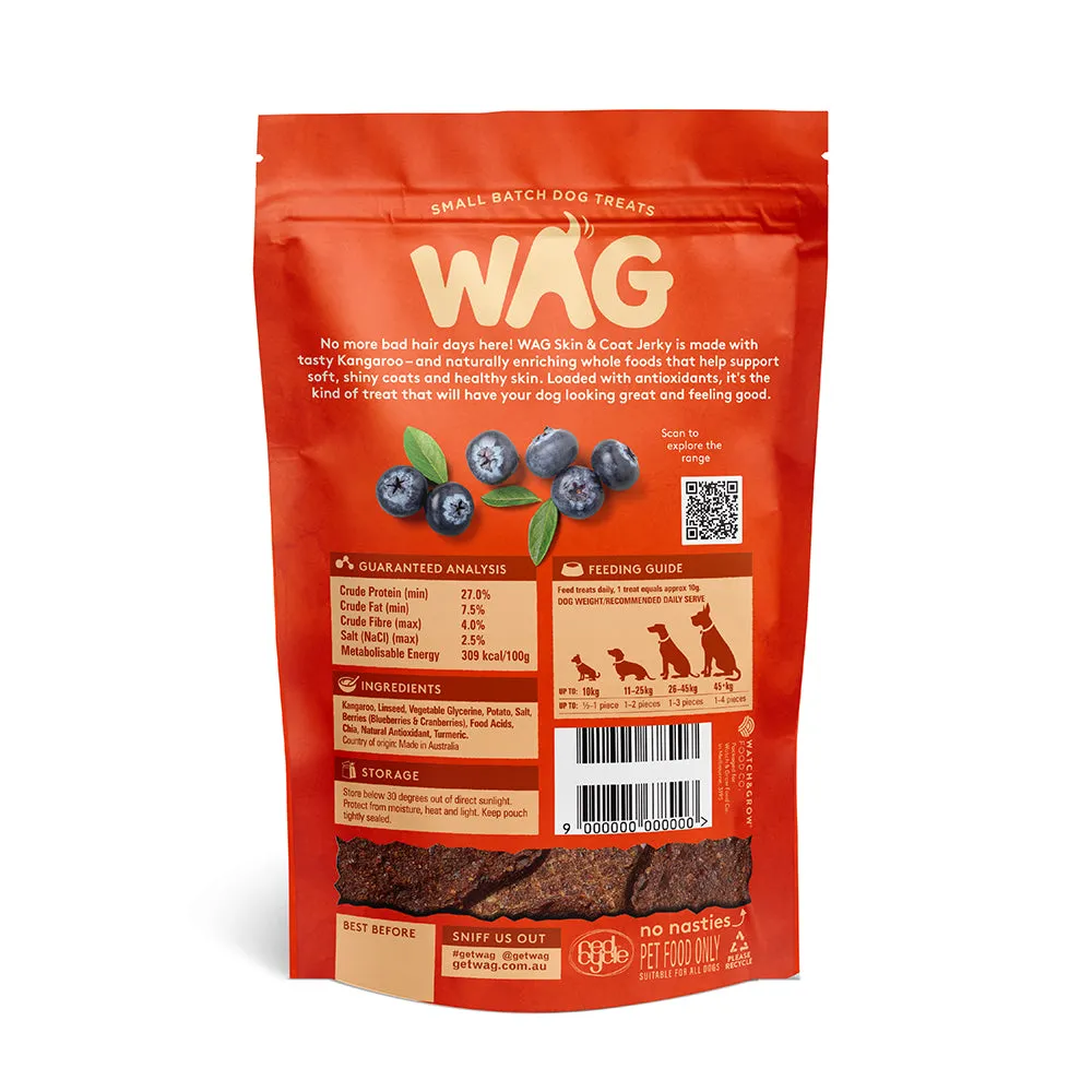 Wag Dog Treats Kangaroo Skin & Coat 100g