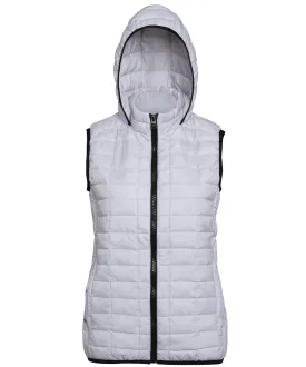 White - Women's honeycomb hooded gilet