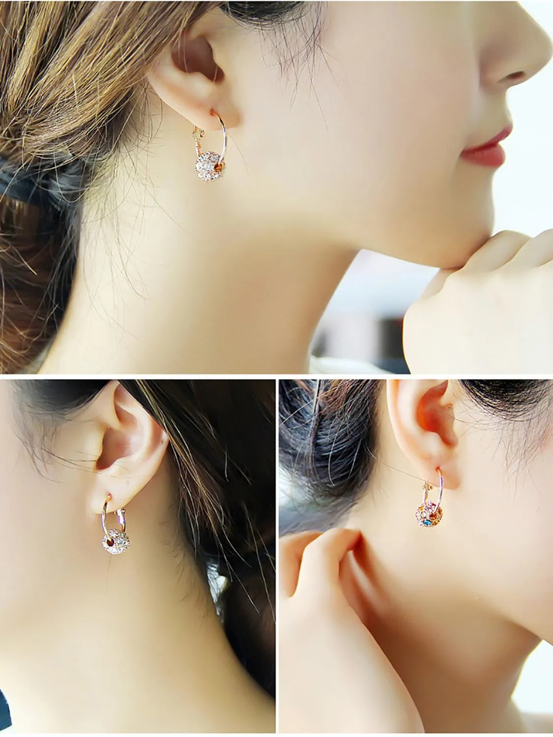 Women Pair Slimming  Weight Loss Anti Cellulite Ear Studs