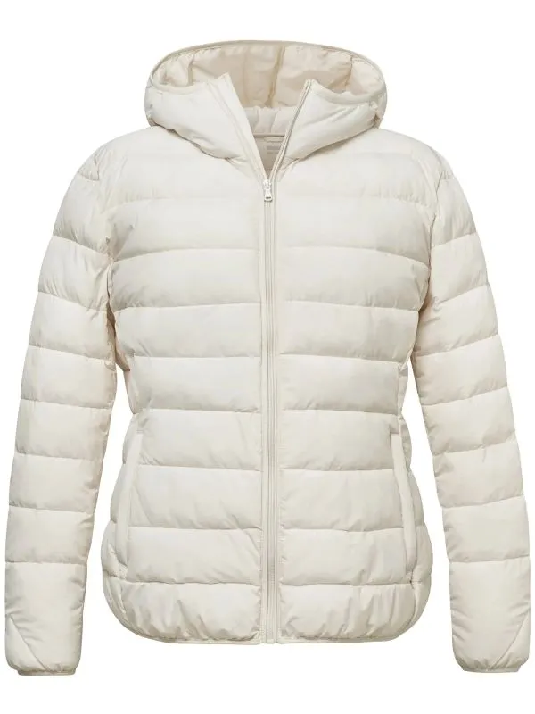 Women's Plus Size Hooded Winter Jacket Lightweight Quilted Recycled Polyester Puffer Jacket WD